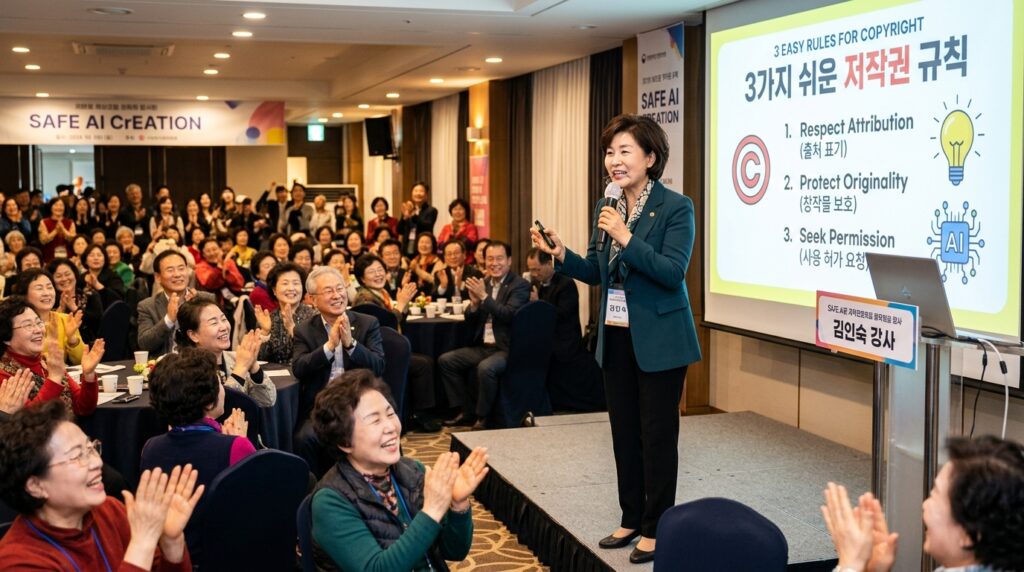인공지능 이미지 저작권을 쉽게 설명하는 김인숙 강사