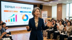 인공지능 일자리 강의를 진행하는 김인숙 강사