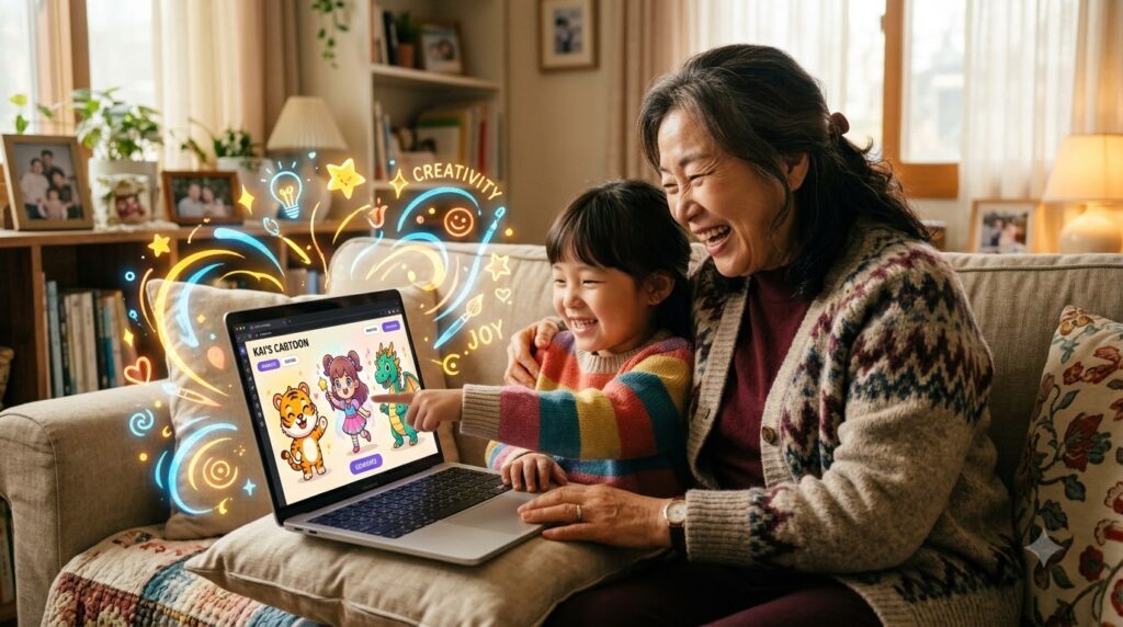 인공지능 숙련도를 높여 손주와 함께 즐기는 시니어